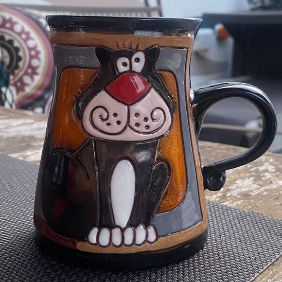 15-(HD) Gabba Mug. Ray the Cat. Java. Pottery Mug. Rare. - Picture 5 of 5